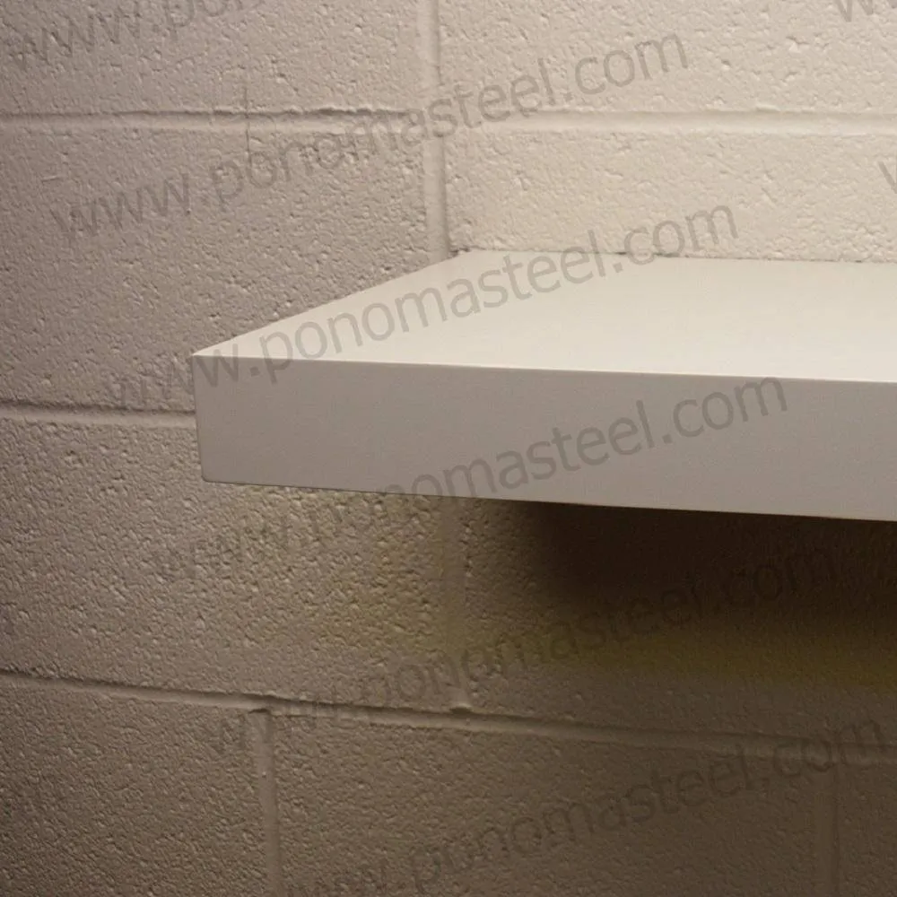 36"x12"x2.5" (cm.91x30.5x6.4) brushed stainless floating shelf with 2 LED lights