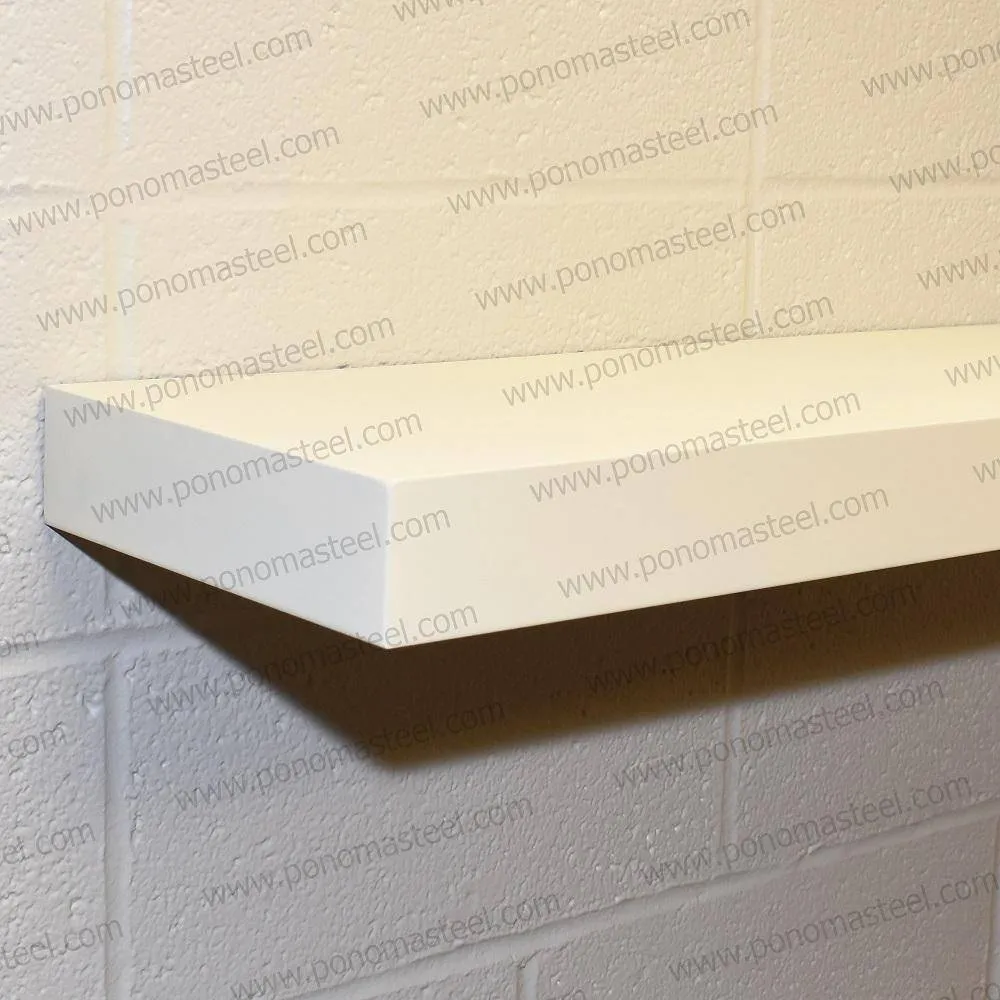 36"x12"x2.5" (cm.91x30.5x6.4) brushed stainless floating shelf with 2 LED lights