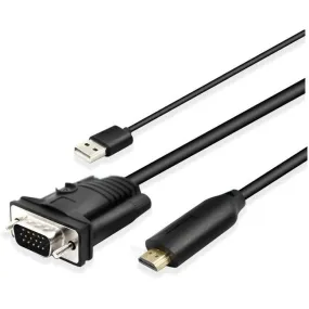 4XEM HDMI to VGA 10FT Cable with USB Audio 4XHDMIVGA10FTU