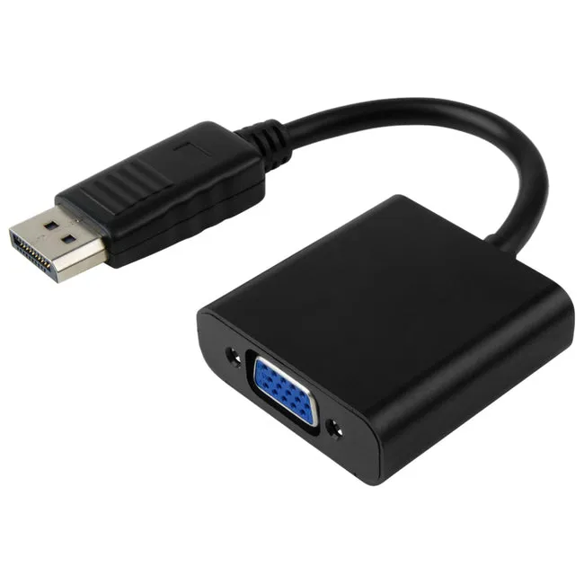 8In Displayport To Vga Adapter,Dp Male To Vga Female Black