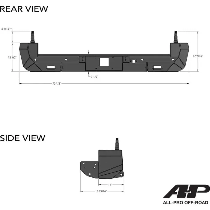 All-Pro Dual Swing Out Rear Bumper for Tacoma (2016-2023)