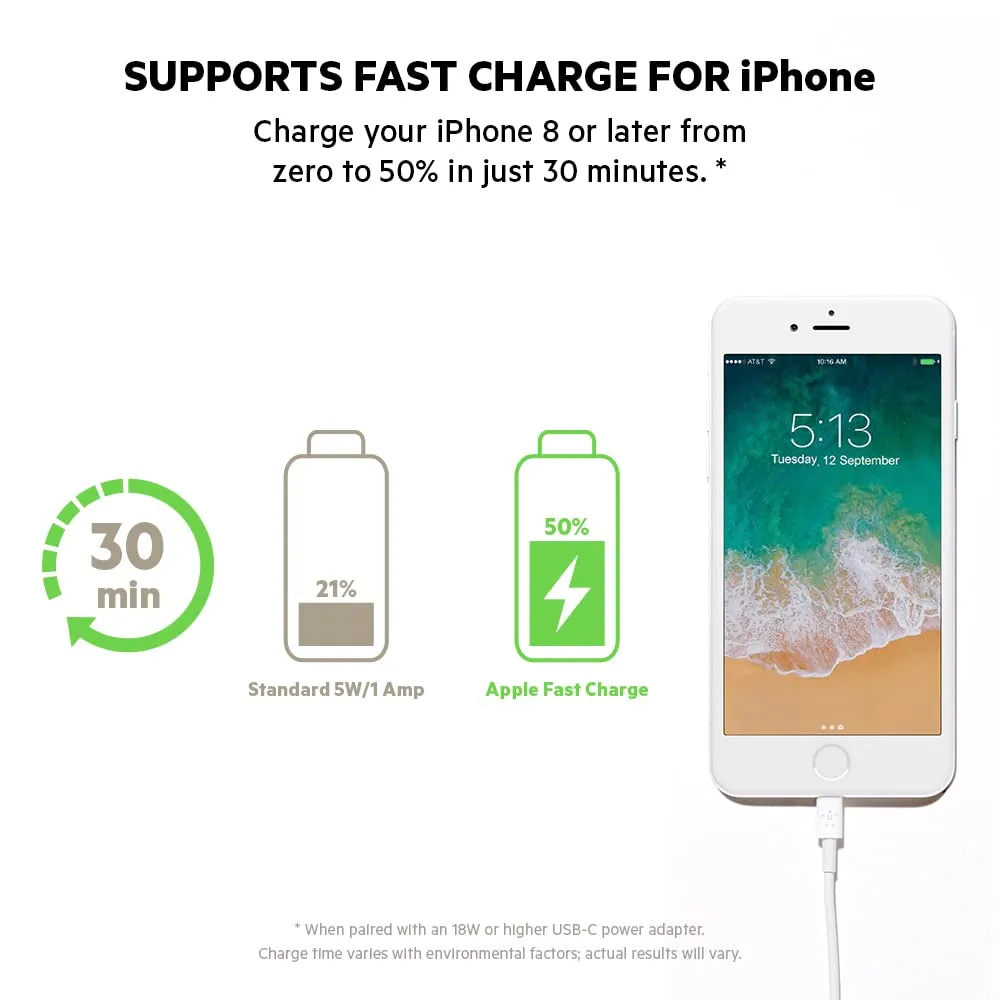 Belkin Apple Certified Lightning To Type C Cable