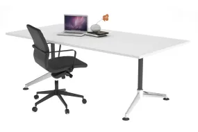 Boardroom Table Premium Indented Chrome Legs Blackjack [1800L x 800W]