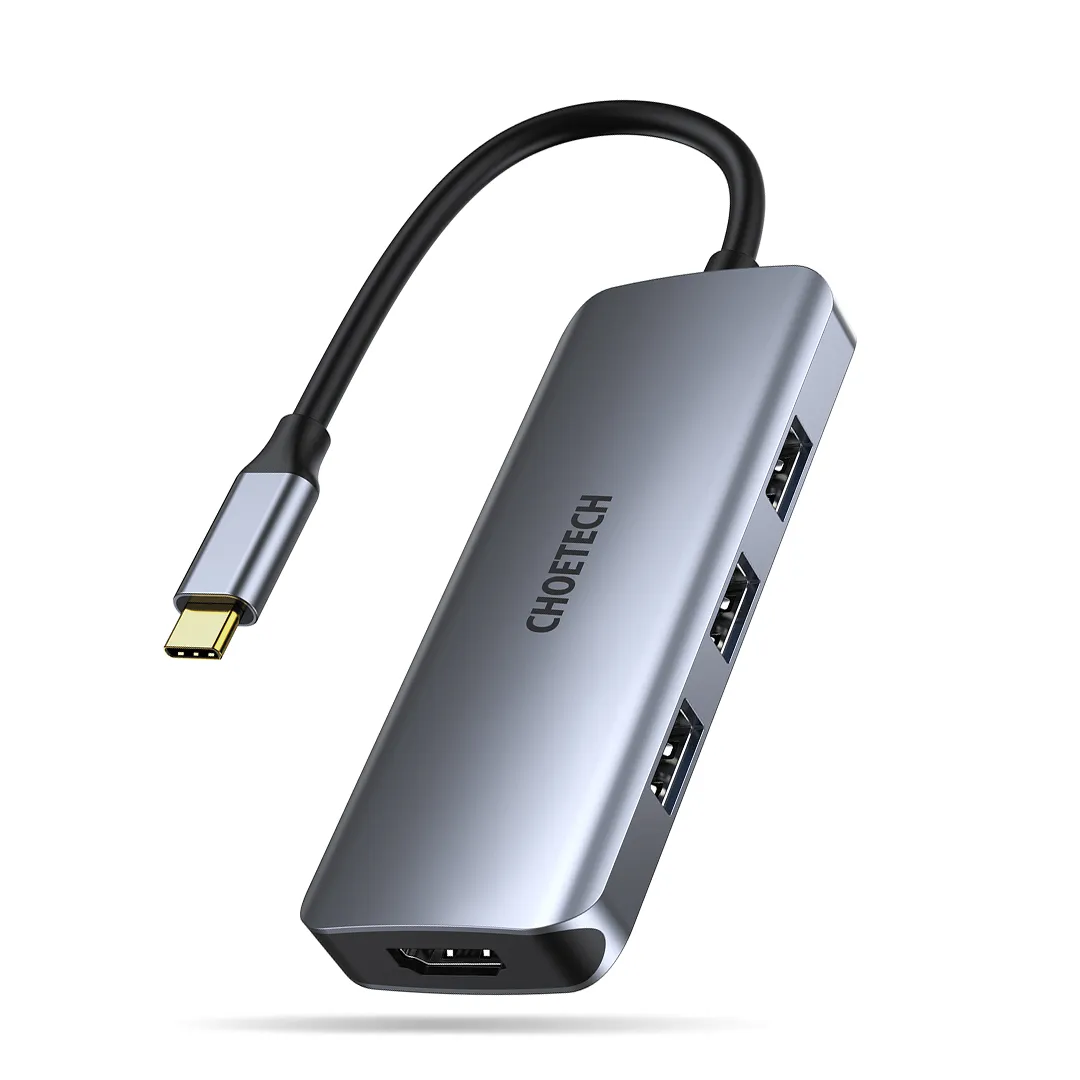 CHOETECH 7-in-1 USB-C Multi-Port HUB with 4K HDMI