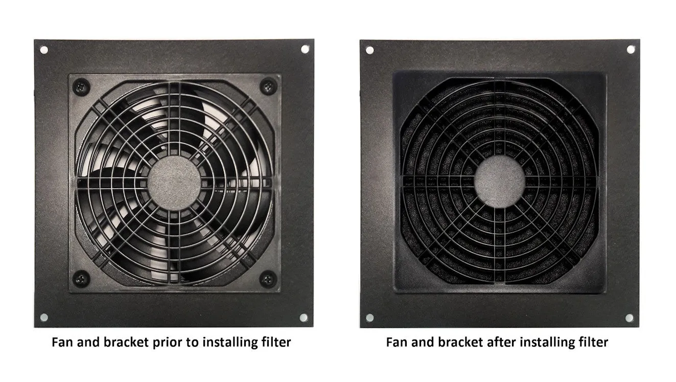 Coolerguys Pro-Metal Thermal controlled filtered Intake and exhaust AV cabinet cooling kit