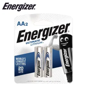 Energizer ULTIMATE LITHIUM:  AA - 2 PACK (MOQ6) XL91BP2-E2