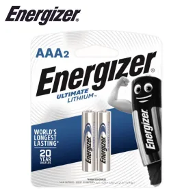 Energizer ULTIMATE LITHIUM:  AAA - 2 PACK (MOQ6) XL92BP2-E2