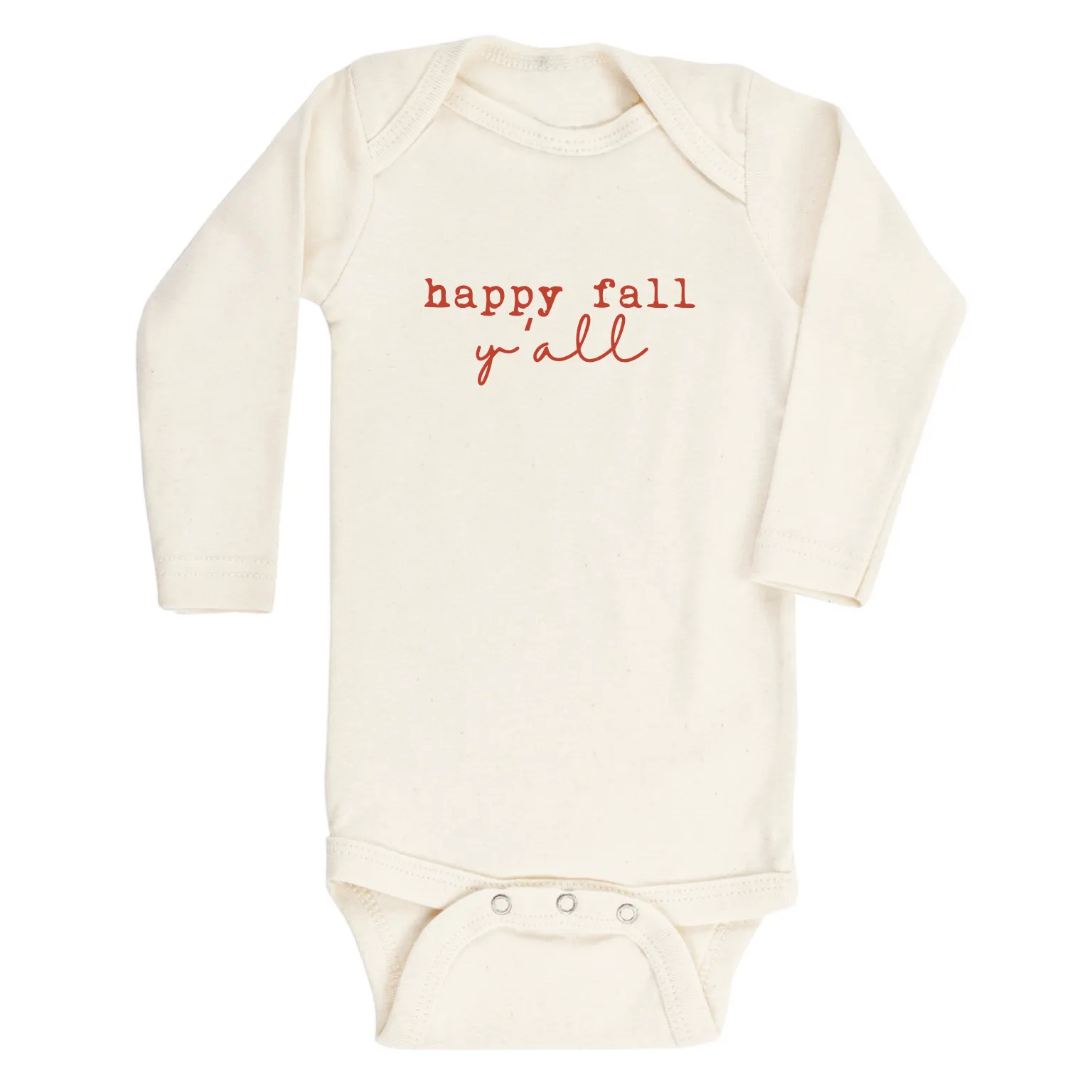 Happy Fall Y'all Organic Cotton Baby Bodysuit | Long Sleeve |