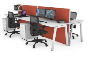 Horizon Quadro 4 Person Bench A Legs Office Workstation [1600L x 700W]