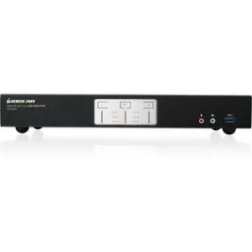 IOGEAR 2-Port 4K Dual View KVMP Switch with HDMI Connection, USB 3.0 Hub and Audio