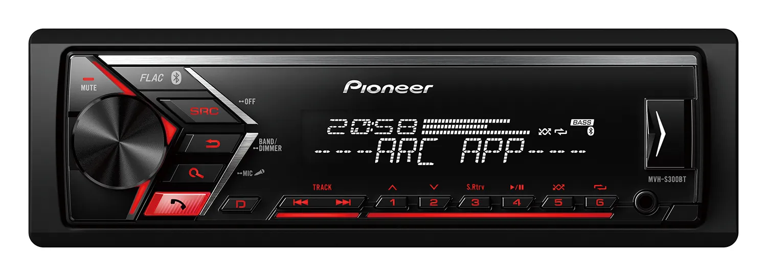 Magnetola automobiliui Pioneer MVH-S300BT, BLUETOOTH, USB, AUX