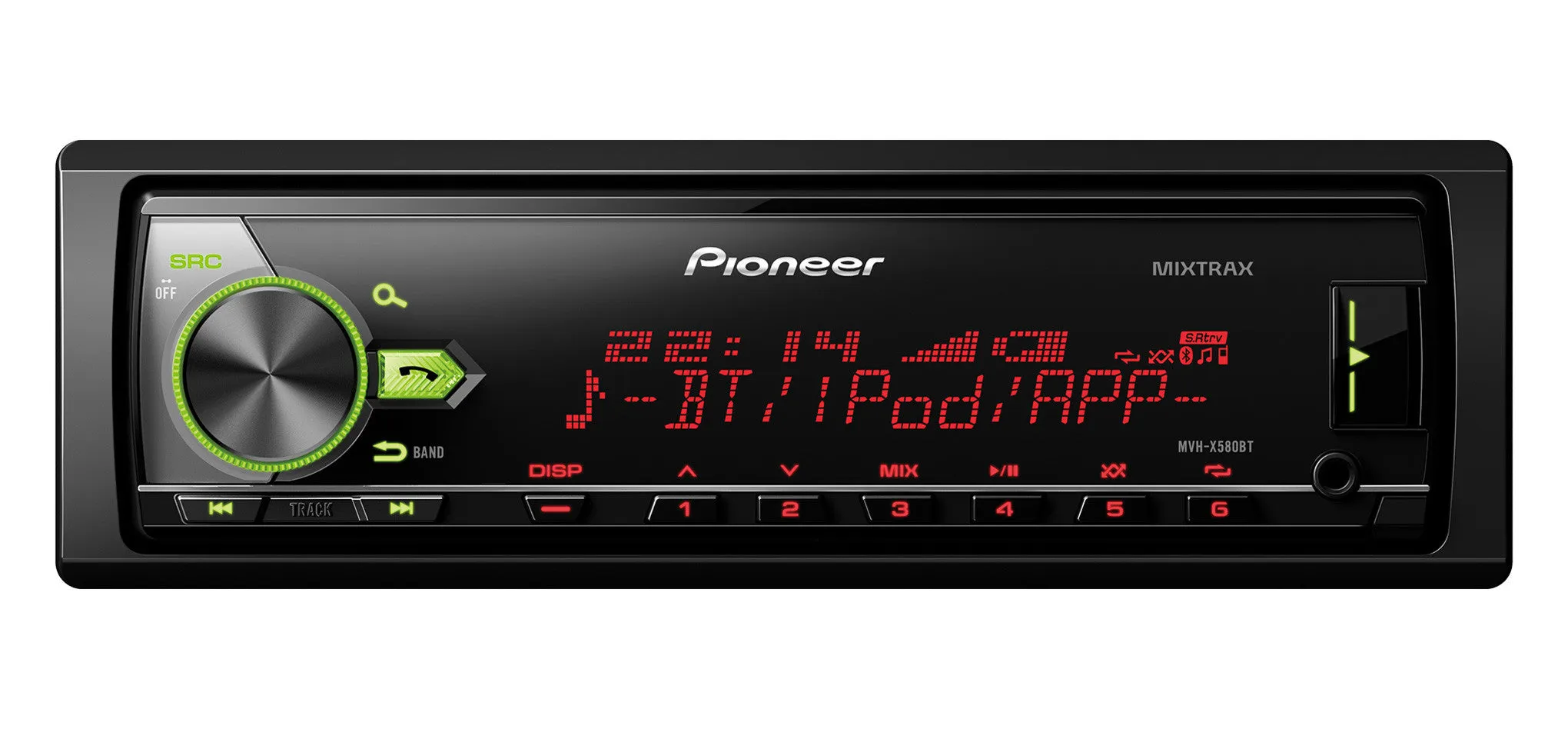 Magnetola automobiliui Pioneer MVH-X580BT, USB, AUX, BLUETOOTH