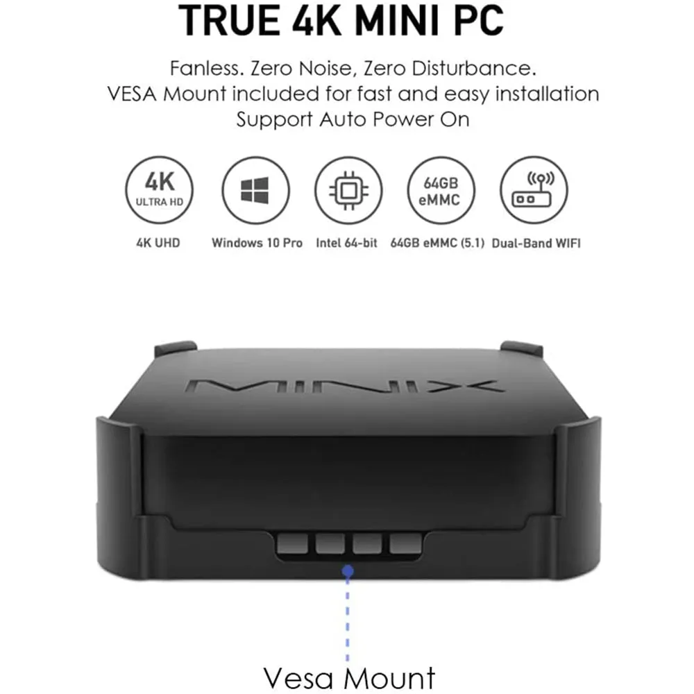 Mini PC Z83-4 MAX [ RAM 4GB ROM 128GB ] Fanless Mini PC, Intel Cherry Trail Windows 10 Pro