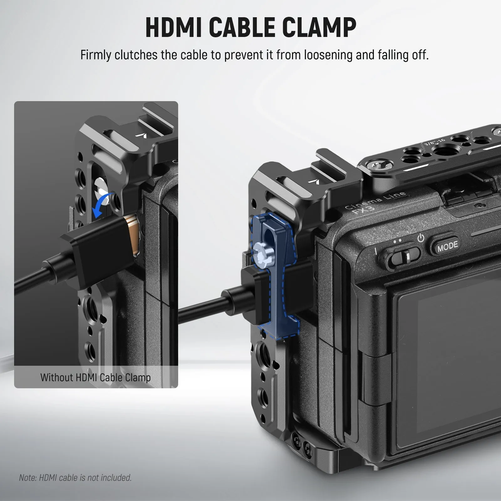 NEEWER Sony FX3/FX30 Camera Cage with HDMI Cable Clamp