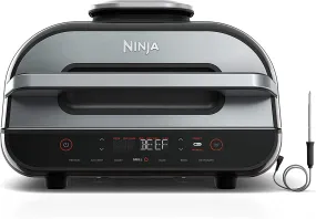 Ninja FG551 Foodi Smart XL 6-in-1 Indoor Grill with Air Fry, Roast, Bake, Broil & Dehydrate, Smart Thermometer (FG551)