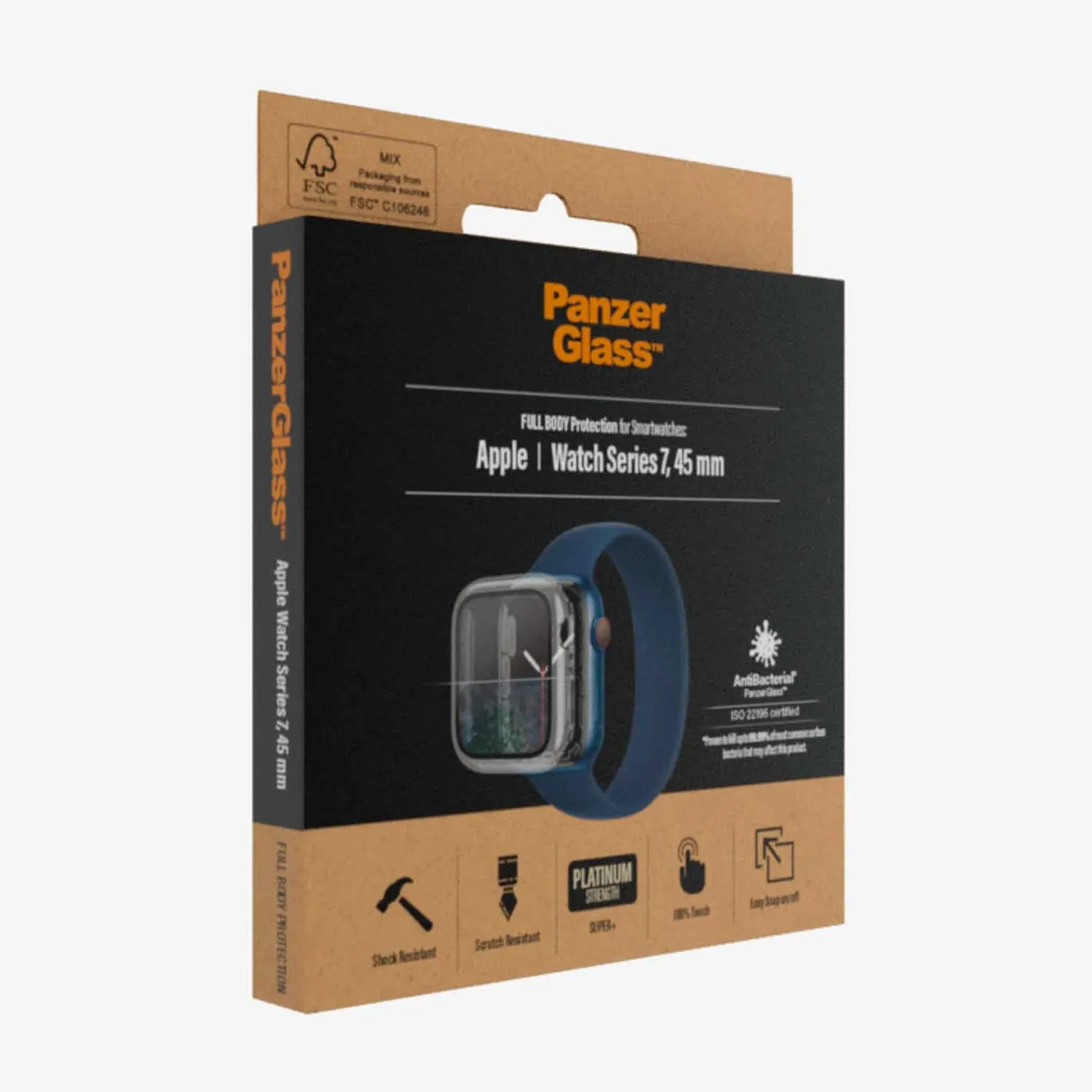 PanzerGlass Apple watch 9 / 8 / 7 45mm Full Body Screen Protector Clear