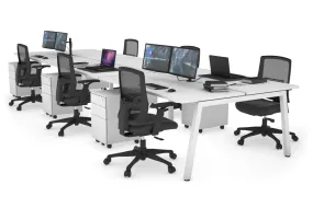 Quadro 6 Person Office Workstation [1800L x 700W]