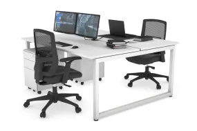 Quadro Loop Legs 2 Person Office Workstation [1400L x 700W]