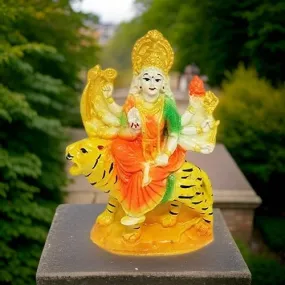 Salvus App Solutions God Maa Durga Devi Murti Handicraft Marble Statue | Sherawali MATA Rani Showpiece Figurine Religious Murti for Home| Office