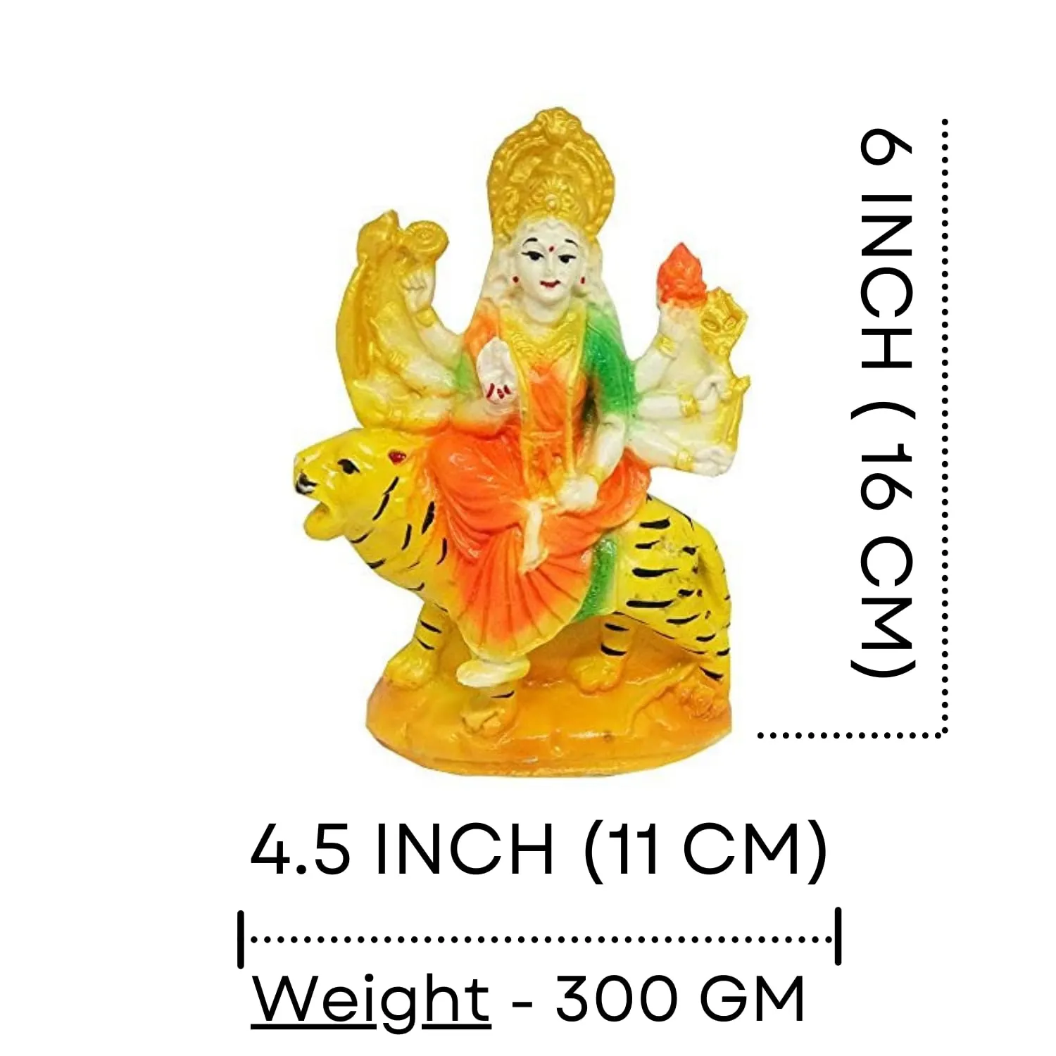 Salvus App Solutions God Maa Durga Devi Murti Handicraft Marble Statue | Sherawali MATA Rani Showpiece Figurine Religious Murti for Home| Office