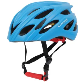 Strauss Veloguard Cycling Helmet | Light Weight with Superior Ventilation | Mountain, Road Bike & Skating Helmet with Adjustable Size | LED Safety Backlight | Ideal for Adults and Kids,(Blue)