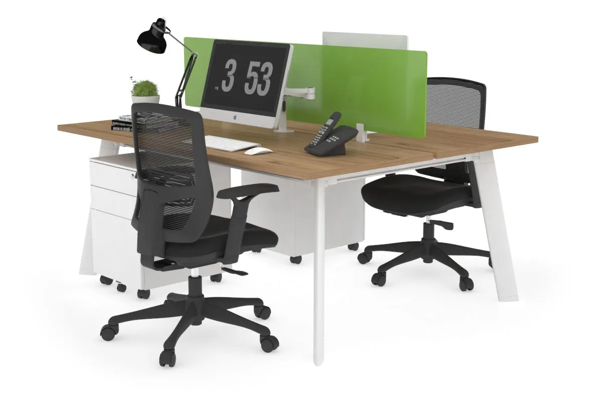 Switch - 2 Person Workstation White Frame [1200L x 700W]