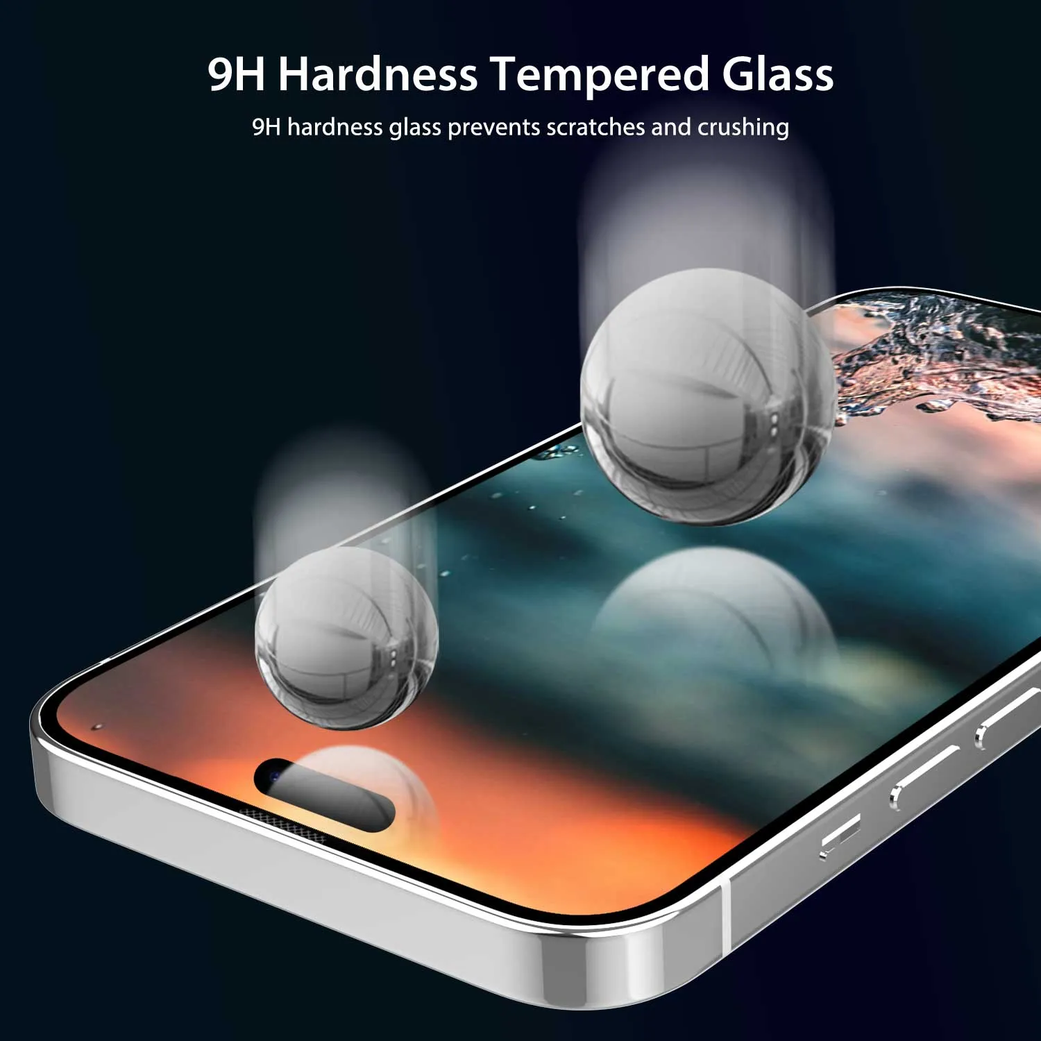 Tough On iPhone 15 Double-strong Tempered Glass Screen Protector Clear