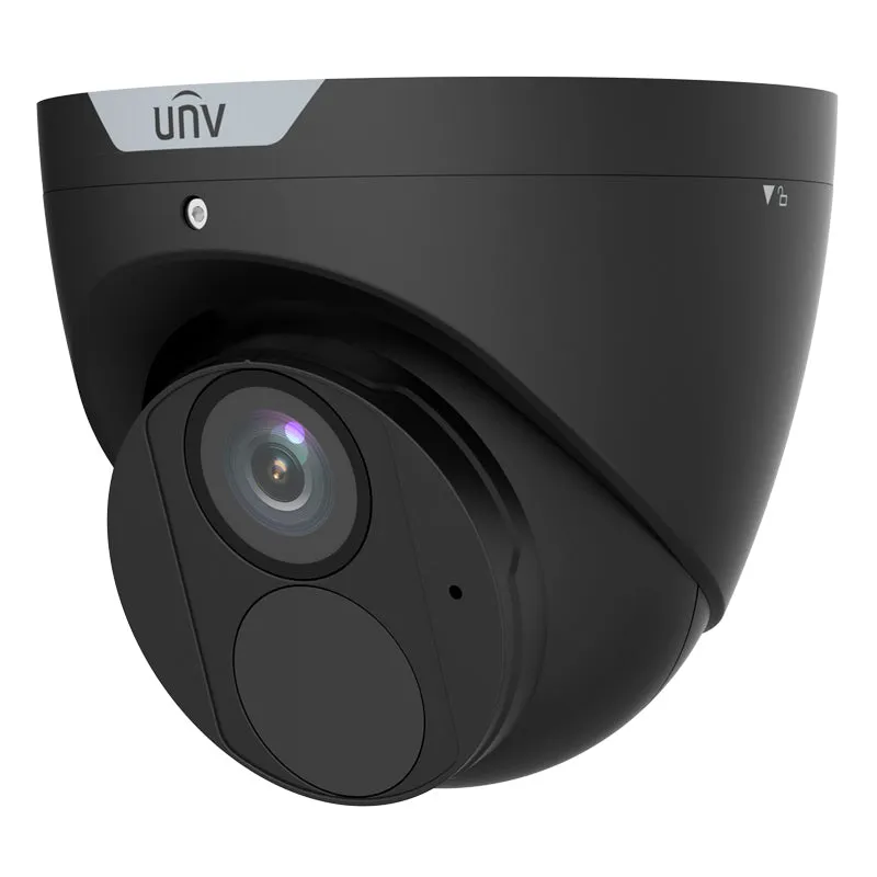 UNIVIEW IPC3614SB-ADF28KM-I0-BK: 4MP LightHunter IR Fixed Eyeball Turret Camera in Black