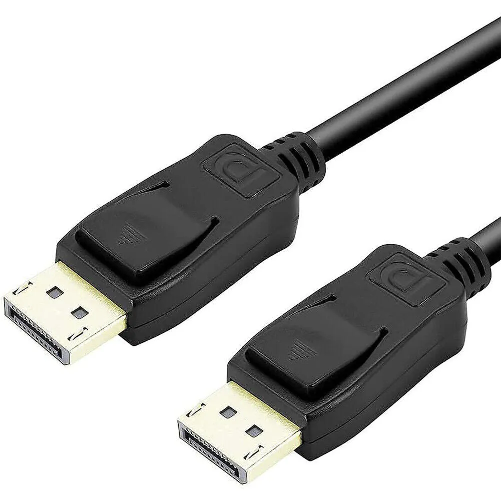 US 2-4 Pc Displayport to Display Port Cable Male to Male Cord 4K w/ Latches 6ft